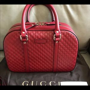 Microguccissima red crossbody handbag